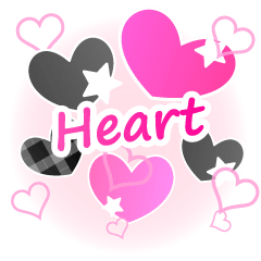 Pink&black Heart-CT