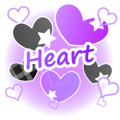 Purple&black Heart-CT