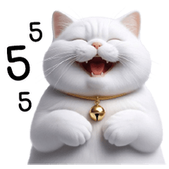 White Cat Betis, Golden Bell, fluffy fur