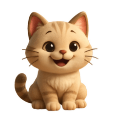 Fluffy Mochi Kitten Stickers