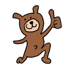 カートゥーンっぽい動物達のスタンプ