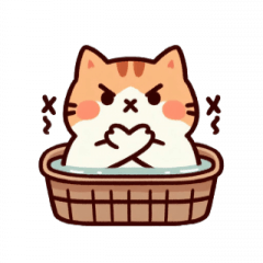 Bath Cat Says No,