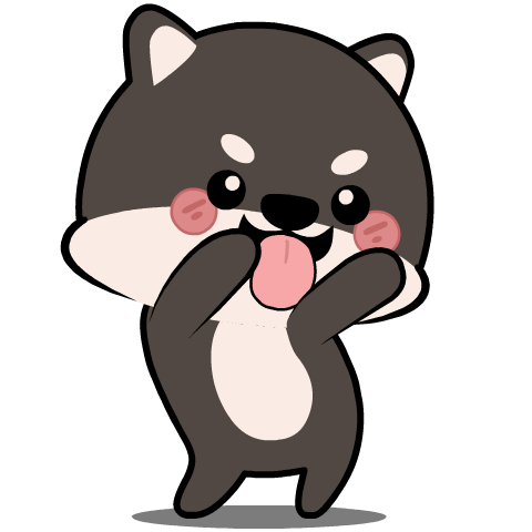 Shiba inu Black : Pop-up stickers