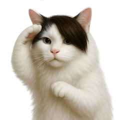ハンサムなヘアスタイルの猫 （NT）