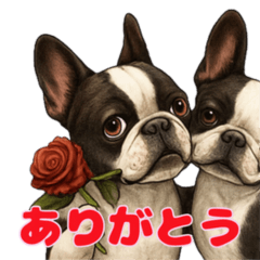 おもカワ犬！フレンチブルドッグのスタンプ