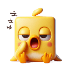 Blocky Chick Emoji Stickers