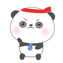 Panda cute worker