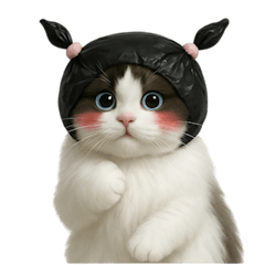 ビニール袋で束ねられた猫 （NT）