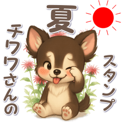 Chihuahua's Summer Sticker