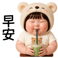 Chubby Girl Bear hat so cute [TW]