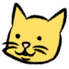yellow cat stamp