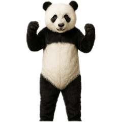 [For arrangement] Panda suits man