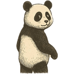 [For arrangement]Retro panda