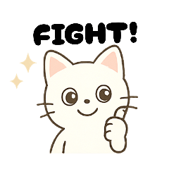 Cute & Handy Stickers of the White Cat
