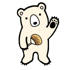 Polar bear enjoying summer vacation