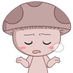 Brown Mushroom : Animated Stickers