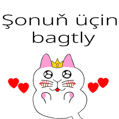 Cute Meow Soul(40 stickers)-Turkmenistan