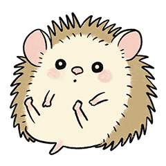 An onigiri looking hedgehog