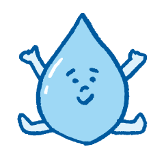 Cute water character sticker
