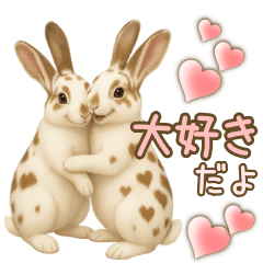 Bunny sticker lover