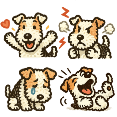 Wire Fox Terrier's Mood Collection