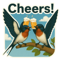 Realistic & Cute Swallow Stickers