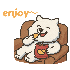 勾錐ㄟ薩摩耶，表情豐富，讓你融化！