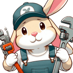 A slightly strange rabbit plumber