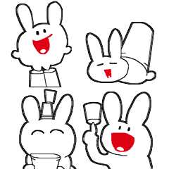 Paper cup and Rabbit Bunny