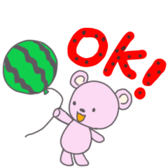 ピンクくま、しろくま、しまりすの夏休み