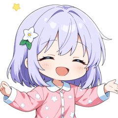 ナイトドリームな女の子スタンプ