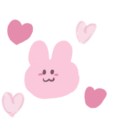 かわゆいうさぎちゃんのスタンプ