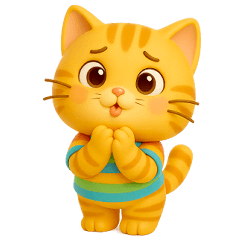 Orange Cute Cats (No text)