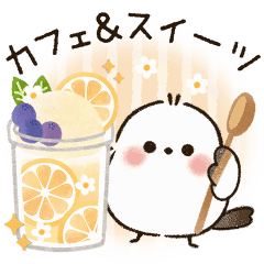 Moving long-tailed tit  Cafe sweets