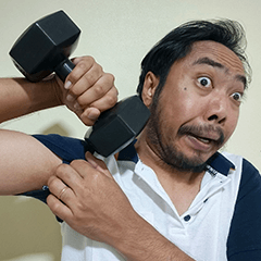 かわいい男2025とダンベル