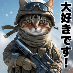 The advancing cat army Emotional Sticker