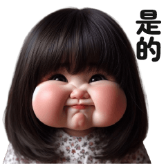 穿花裙子的胖女孩