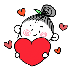 a child with cute bun hair