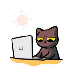 Indy black cat [work at office]