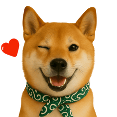 Shiba Inu's Little Words in Stickers