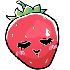 strawberry with a face
