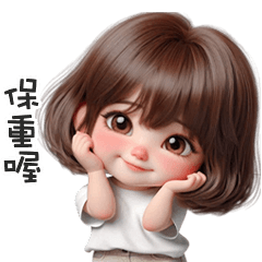 (⁎⁍̴̛ᴗ⁍̴̛⁎) 鮑伯頭小女孩保重喔