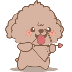 Cute Brown Puppy : Effect stickers