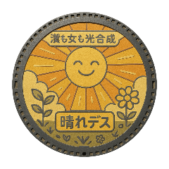 Japanese manhole stamp.