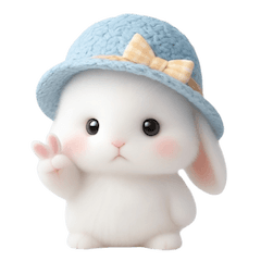 Rabbit with a wool hat (NTZ)