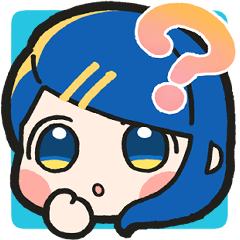 青い髪の毛の女の子【文字無し】