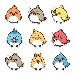 カラ鳥スタンプ