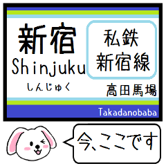 Inform station name of Shinjuku line2
