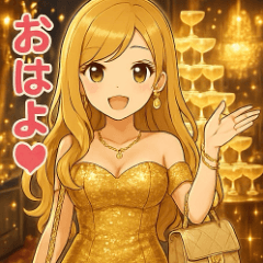 ゆるふわ可愛い女子の毎日使えるスタンプ1