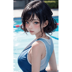 プールガール写真